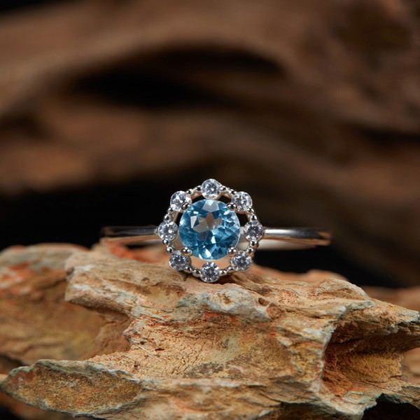 NL9942-1 S925 Pure Silver Natural Topaz Ring for Women NL9942-1 S925 Pure Silver Natural Topaz Ring for Women