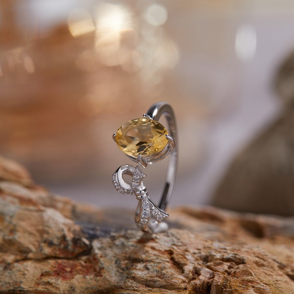 NL9949-1 S925 pure silver electroplated 18K gold inlaid Citrine rings NL9949-1 S925 pure silver electroplated 18K gold inlaid Citrine rings
