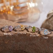 NL9949-2 S925 pure silver plated 18K gold natural amethyst earrings NL9949-2 S925 pure silver plated 18K gold natural amethyst earrings