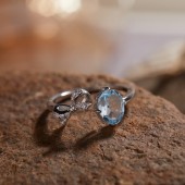 NL9949-1 S925 pure silver electroplated 18K gold inlaid Topaz rings NL9949-1 S925 pure silver electroplated 18K gold inlaid Topaz rings