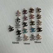 PS9876 CC Pendants golden Size: 0.394"(10mm) , 0.55"(14mm), 0.71"(18mm)