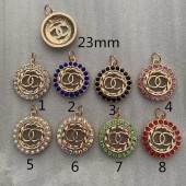 PS9884  CC Circular drill hollow pendants 0.91“(23mm)