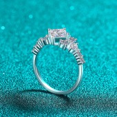 RS9917-1 S925 pure silver Zircon ring with square geometric design for women