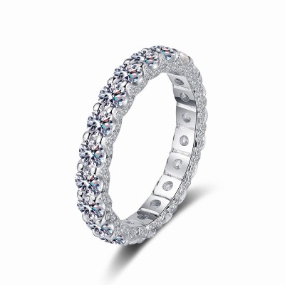 RS9924 Enchanting Eternal Ring with 2.1 Carat Moissanite Embedded
