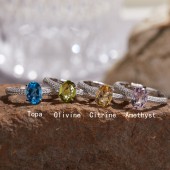 RS9933 S925 sterling silver natural Swiss blue topaz ring RS9933 S925 sterling silver natural Swiss blue topaz ring