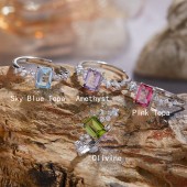 RS9934 S925 Pure Silver Garnet Wealth Ring RS9934 S925 Pure Silver Garnet Wealth Ring