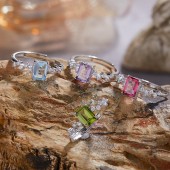 RS9934 S925 sterling silver ring with natural gemstones, unique design for wealth attraction RS9934 S925 sterling silver ring with natural gemstones, unique design for wealth attraction