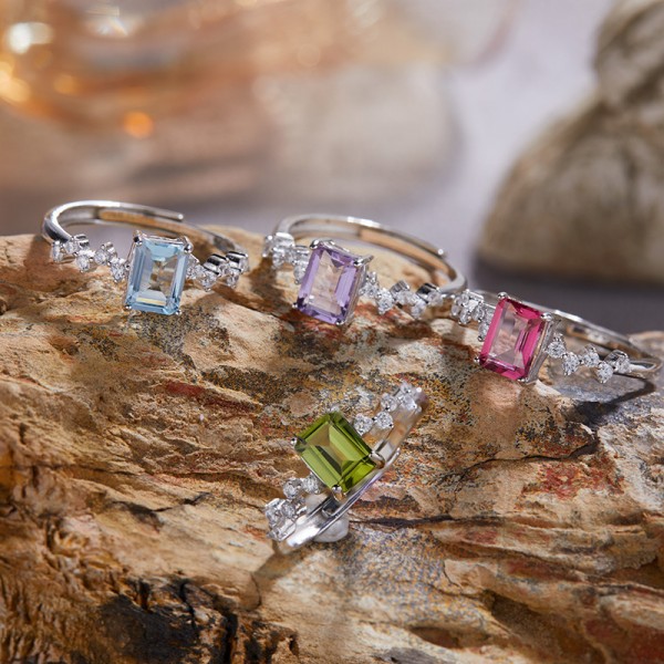 RS9934 S925 sterling silver ring with natural gemstones, unique design for wealth attraction RS9934 S925 sterling silver ring with natural gemstones, unique design for wealth attraction