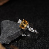 RS9934 S925 Pure Silver and Yellow Crystal Wealth Ring RS9934 S925 Pure Silver and Yellow Crystal Wealth Ring