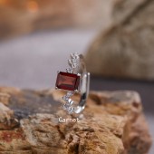 RS9934 S925 Pure Silver Garnet Wealth Ring RS9934 S925 Pure Silver Garnet Wealth Ring