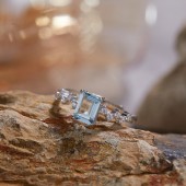 RS9934 S925 Pure Silver Sky Blue Topa Wealth Ring RS9934 S925 Pure Silver Sky Blue Topa Wealth Ring