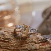 RS9934 S925 Pure Silver and Yellow Crystal Wealth Ring RS9934 S925 Pure Silver and Yellow Crystal Wealth Ring