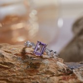 RS9934 S925 Pure Silver Amethyst Wealth Ring RS9934 S925 Pure Silver Amethyst Wealth Ring