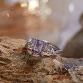 RS9934 S925 Pure Silver Sky Pink Topa Wealth Ring RS9934 S925 Pure Silver Sky Pink Topa Wealth Ring