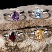 RS9936 S925 pure silver set with natural topaz colored gemstone ring RS9936 S925 pure silver set with natural topaz colored gemstone ring