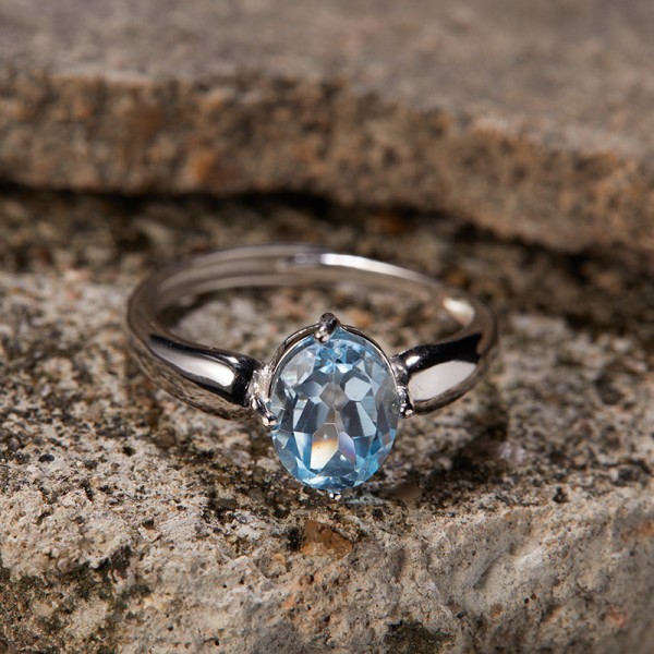 RS9936 S925 pure silver set with natural topaz colored gemstone ring RS9936 S925 pure silver set with natural topaz colored gemstone ring