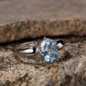 RS9936 S925 pure silver set with natural topaz colored gemstone ring RS9936 S925 pure silver set with natural topaz colored gemstone ring