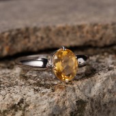 RS9936 S925 pure silver inlaid with natural Citrine gemstone ring RS9936 S925 pure silver inlaid with natural Citrine gemstone ring