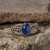 RS9937 Vintage European and American Thai Silver S925 Pure Silver Natural Jade Tiger Eye Blue Crystal Colored Gemstone Ring for Women RS9937 Vintage European and American Thai Silver S925 Pure Silver Natural Jade Tiger Eye Blue Crystal Colored Gemstone Ring for Women