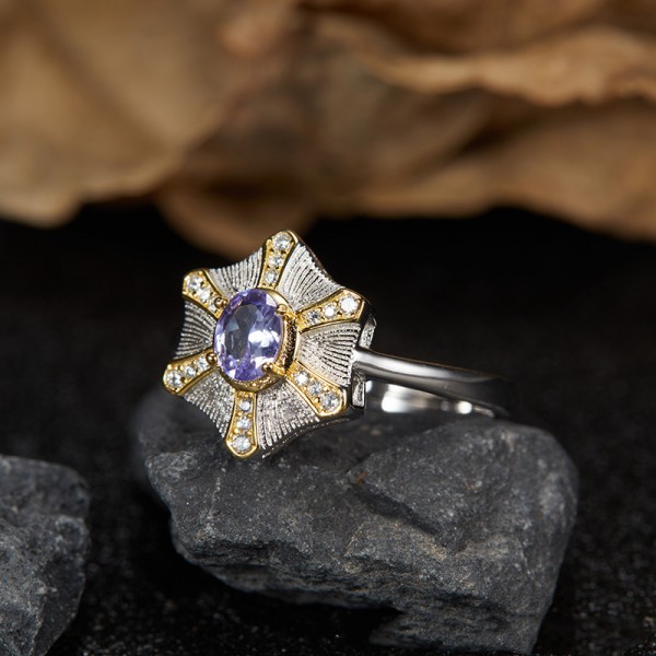 NL9946-1 S925 Pure Silver Natural Tanzanite Pendant Ring NL9946-1 S925 Pure Silver Natural Tanzanite Pendant Ring