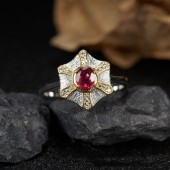 NL9946-1 S925 Pure Silver Natural Newly Burned Ruby Pendant Ring NL9946-1 S925 Pure Silver Natural Newly Burned Ruby Pendant Ring