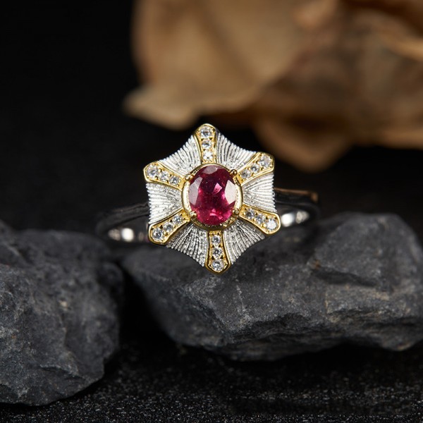 NL9946-1 S925 Pure Silver Natural Newly Burned Ruby Pendant Ring NL9946-1 S925 Pure Silver Natural Newly Burned Ruby Pendant Ring