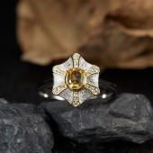 NL9946-1 S925 pure silver natural Topaz pendant ring, non fading jewelry