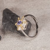 NL9946-1 S925 Pure Silver Natural Tanzanite Pendant Ring NL9946-1 S925 Pure Silver Natural Tanzanite Pendant Ring